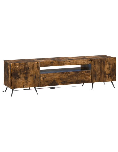 Mobile TV LED Rovere Fumo Legno ingegnerizzato