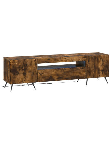 Mobile TV LED Rovere Fumo Legno ingegnerizzato