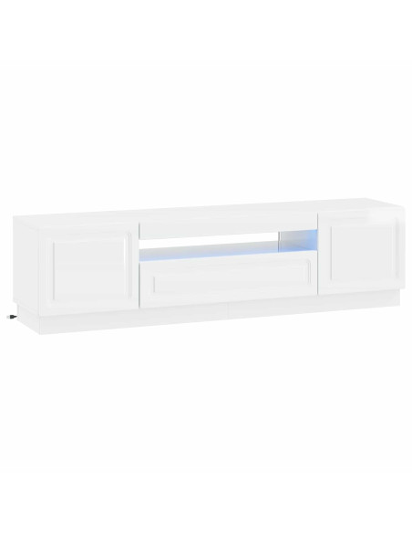 Mobile TV LED Bianco Lucido Legno ingegnerizzato