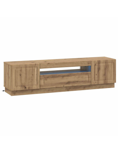 Mobile TV LED Rovere Artigianale Legno ingegnerizzato