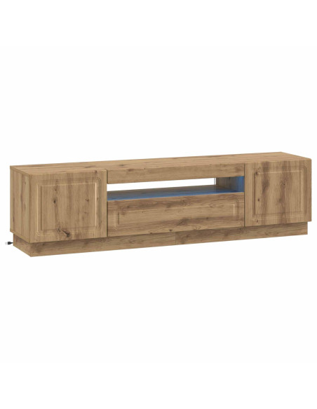 Mobile TV LED Rovere Artigianale Legno ingegnerizzato