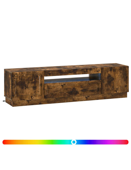 Mobile TV LED Rovere Fumo Legno ingegnerizzato