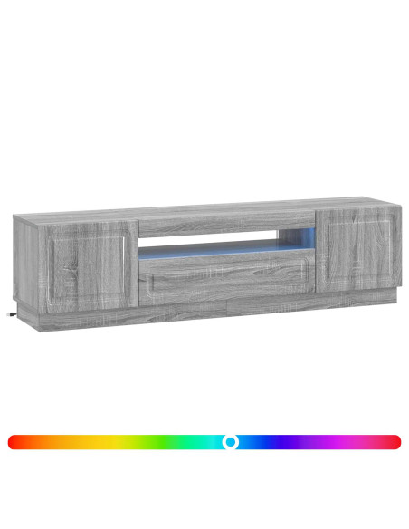 Mobile TV LED Sonoma grigio Legno ingegnerizzato