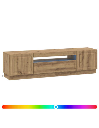 Mobile TV LED Rovere Artigianale Legno ingegnerizzato