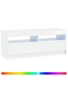 Mobile TV LED Bianco Lucido Legno ingegnerizzato 2