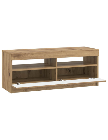 Mobile TV LED Rovere Artigianale Legno ingegnerizzato