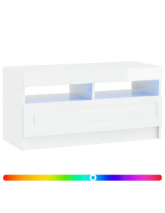Mobile TV LED Bianco Lucido Legno ingegnerizzato 2
