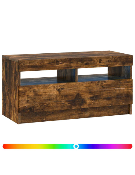 Mobile TV LED Rovere Fumo Legno ingegnerizzato