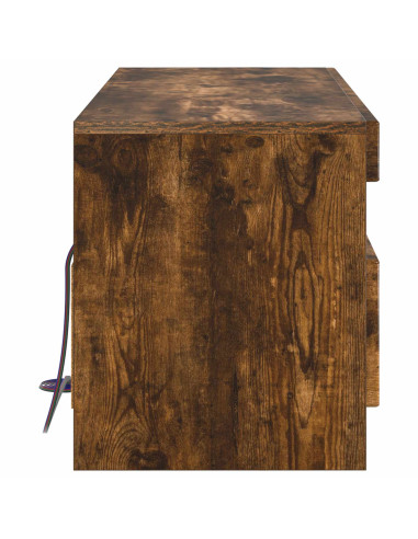 Mobile TV LED Rovere Fumo Legno ingegnerizzato