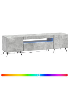 Mobile TV LED Grigio Cemento Legno ingegnerizzato 2