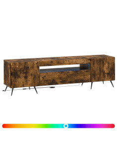 Mobile TV LED Rovere Fumo Legno ingegnerizzato 2