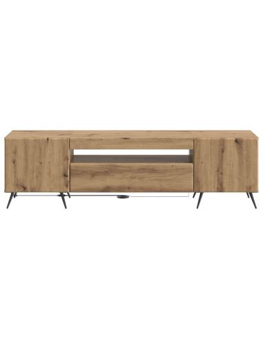 Mobile TV LED Rovere Artigianale Legno ingegnerizzato