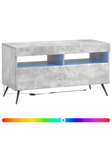 Mobile TV LED Grigio Cemento Legno ingegnerizzato