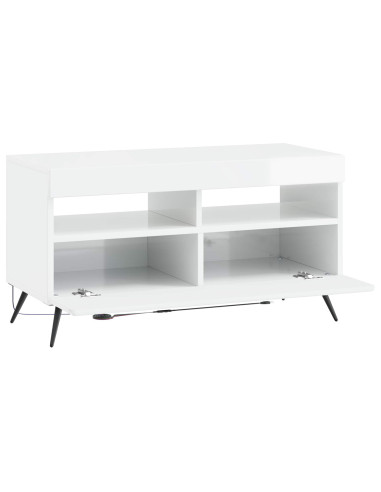 Mobile TV LED Bianco Lucido Legno ingegnerizzato