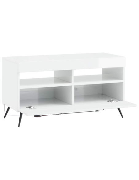 Mobile TV LED Bianco Lucido Legno ingegnerizzato