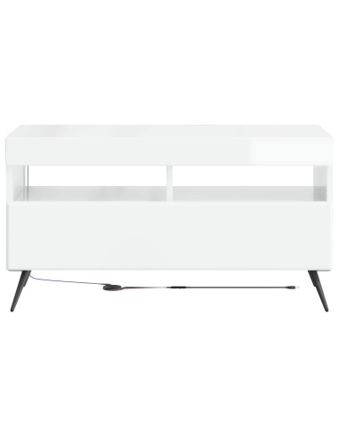 Mobile TV LED Bianco Lucido Legno ingegnerizzato