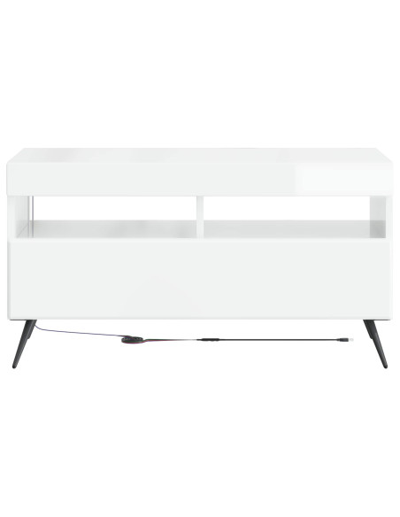 Mobile TV LED Bianco Lucido Legno ingegnerizzato