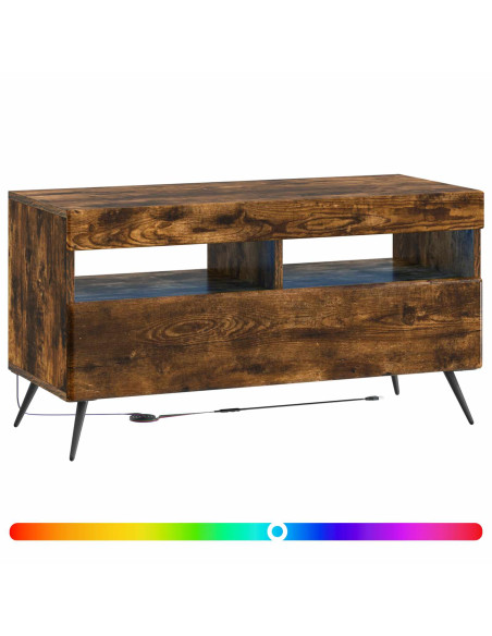 Mobile TV LED Rovere Fumo Legno ingegnerizzato
