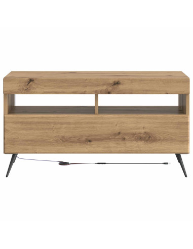 Mobile TV LED Rovere Artigianale Legno ingegnerizzato