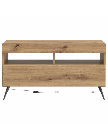Mobile TV LED Rovere Artigianale Legno ingegnerizzato
