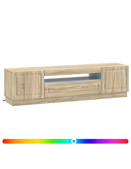 Mobile TV LED Rovere Sonoma Legno ingegnerizzato