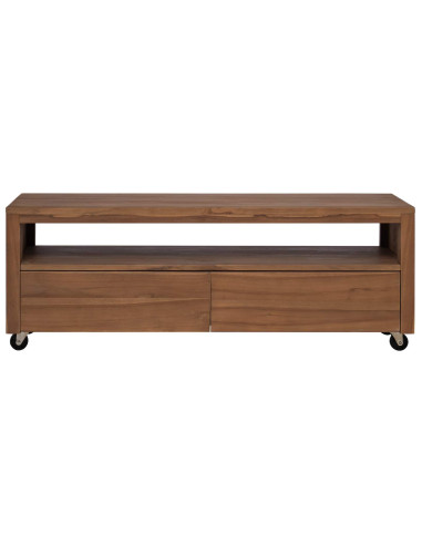 Mobile TV 110 x 30 x 40 cm Naturale Legno di teak solido