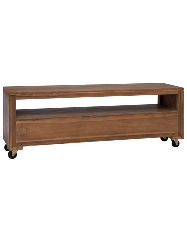 Mobile TV 110 x 30 x 40 cm Naturale Legno di teak solido