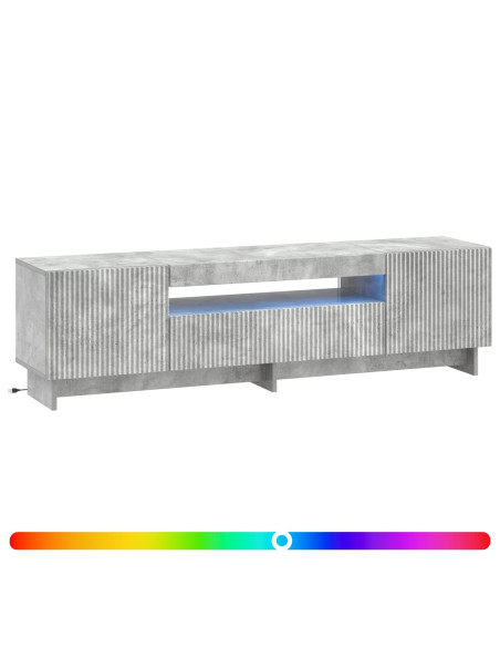 Mobile TV LED Grigio Cemento Legno ingegnerizzato