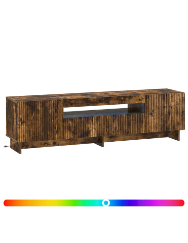 Mobile TV LED Rovere Fumo Legno ingegnerizzato