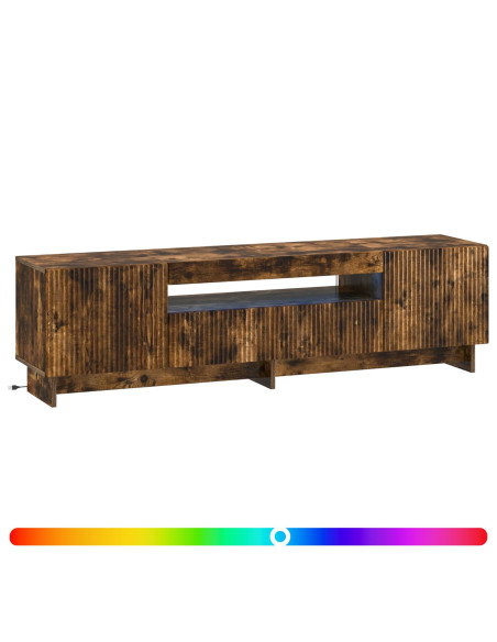 Mobile TV LED Rovere Fumo Legno ingegnerizzato