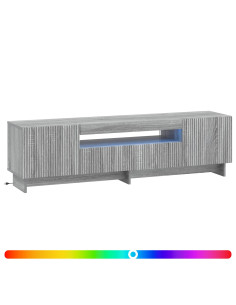 Mobile TV LED Sonoma grigio Legno ingegnerizzato 2