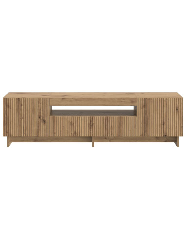 Mobile TV LED Rovere Artigianale Legno ingegnerizzato