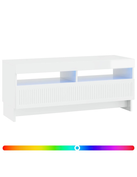 Mobile TV LED Bianco Lucido Legno ingegnerizzato
