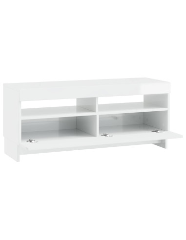 Mobile TV LED Bianco Lucido Legno ingegnerizzato