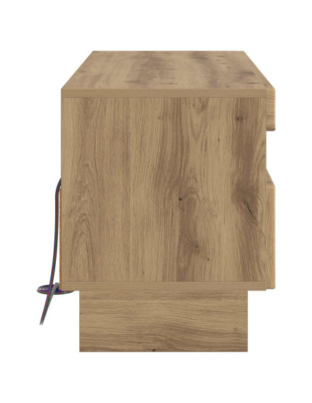 Mobile TV LED Rovere Artigianale Legno ingegnerizzato