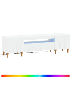 Mobile TV LED Bianco Legno ingegnerizzato 2