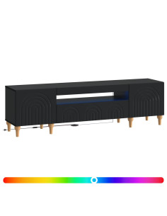 Mobile TV LED Nero Legno ingegnerizzato 2