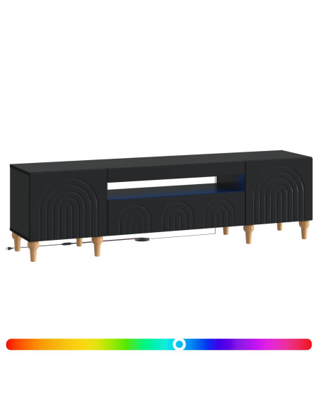 Mobile TV LED Nero Legno ingegnerizzato