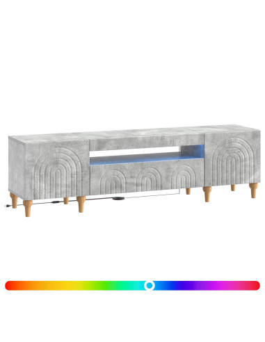 Mobile TV LED Grigio Cemento Legno ingegnerizzato