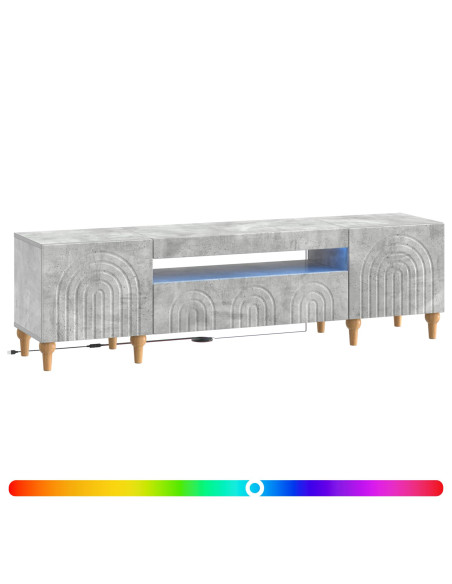 Mobile TV LED Grigio Cemento Legno ingegnerizzato