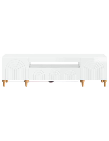 Mobile TV LED Bianco Lucido Legno ingegnerizzato