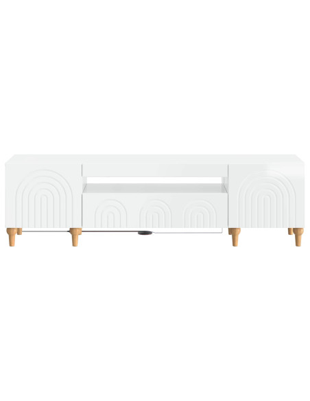 Mobile TV LED Bianco Lucido Legno ingegnerizzato