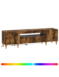 Mobile TV LED Rovere Fumo Legno ingegnerizzato 2