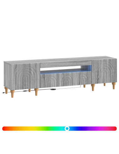 Mobile TV LED Sonoma grigio Legno ingegnerizzato