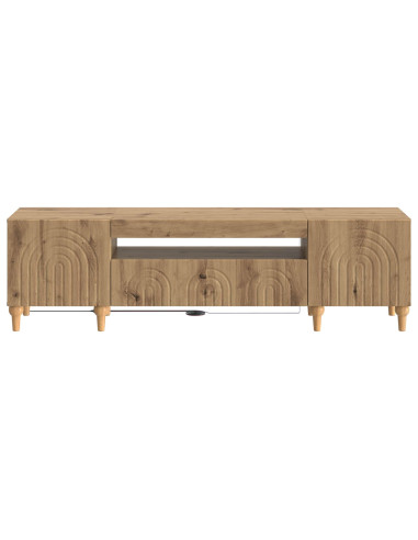 Mobile TV LED Rovere Artigianale Legno ingegnerizzato
