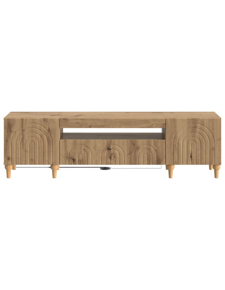 Mobile TV LED Rovere Artigianale Legno ingegnerizzato