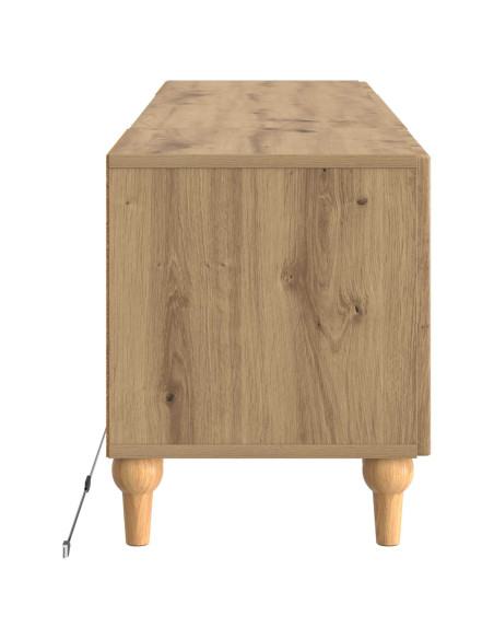 Mobile TV LED Rovere Artigianale Legno ingegnerizzato