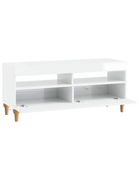 Mobile TV LED Bianco Lucido Legno ingegnerizzato