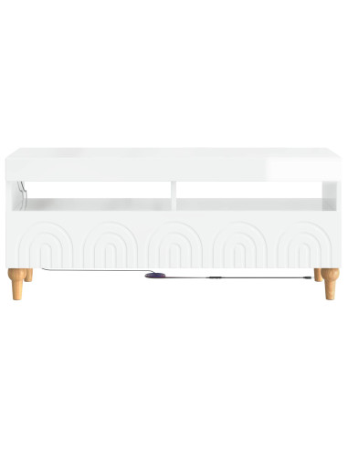 Mobile TV LED Bianco Lucido Legno ingegnerizzato