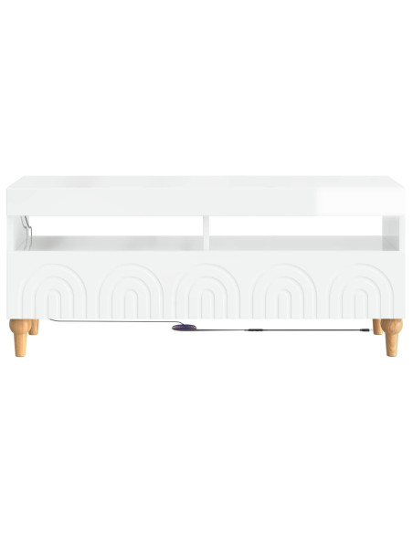 Mobile TV LED Bianco Lucido Legno ingegnerizzato